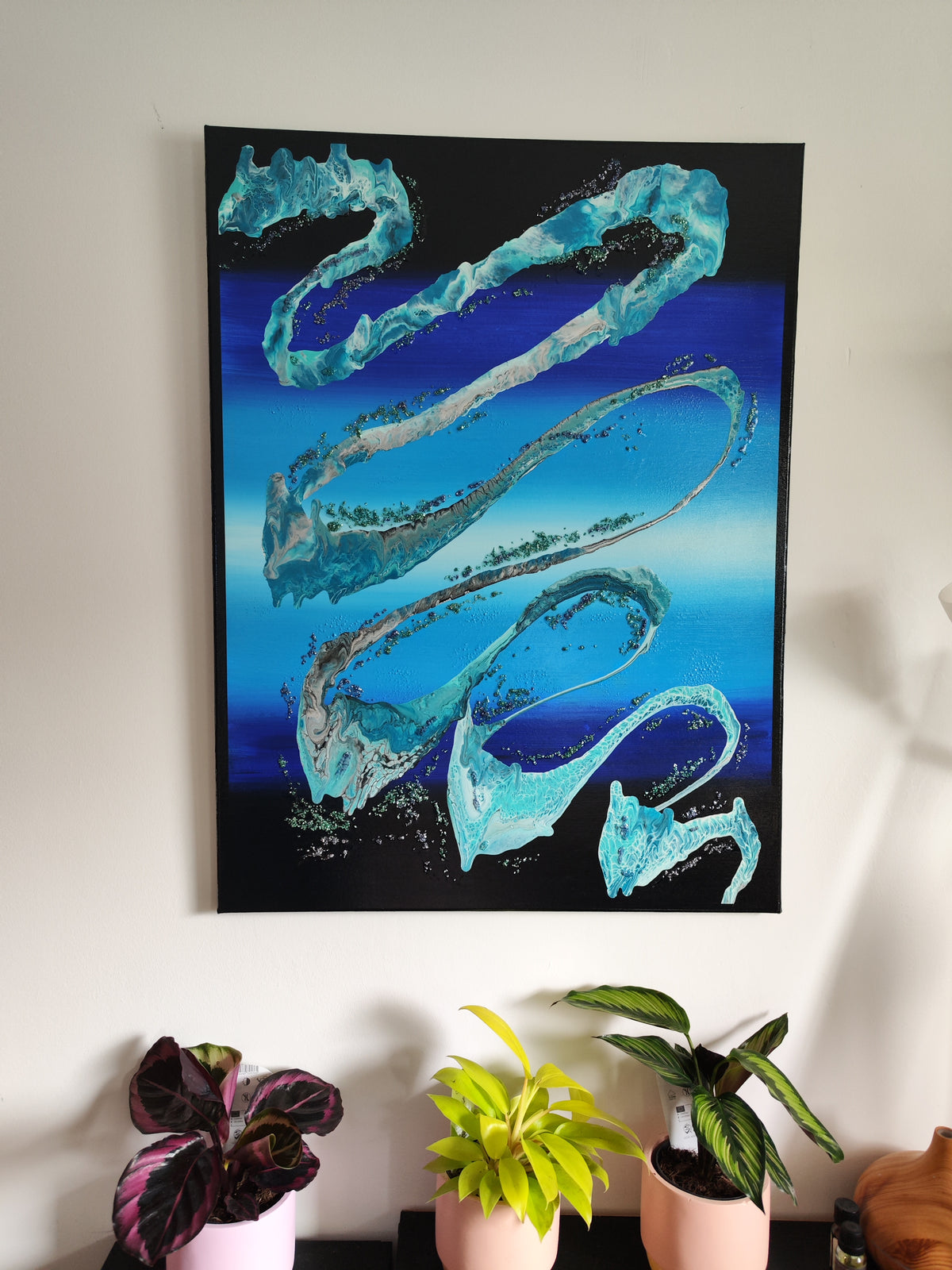 Flowing Serenity – Original Acrylic Water Painting